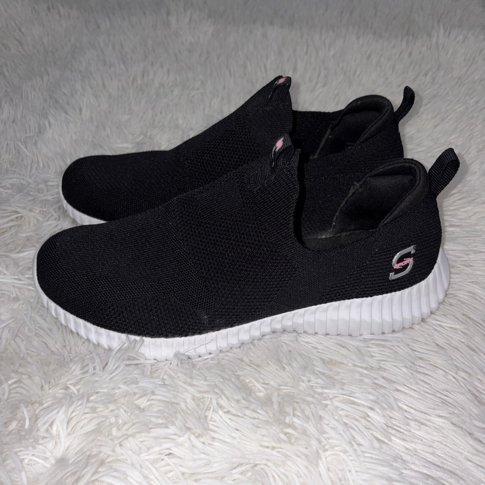 Skechers Sport Sneakers Women's Size 8 Black Slip On Hands Free Comfort Shoes - Picture 2 of 10